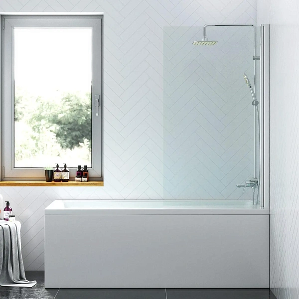 Стеклянная шторка для ванны Damixa Skyline 80х140 см, DX35WBS-D080-140MT