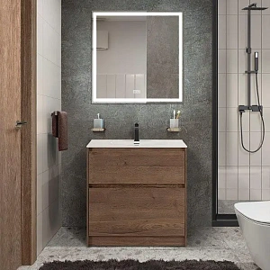 Тумба под раковину напольная BelBagno KRAFT39-800/390-2C-PIA-RT Rovere Tabacco, 80 см