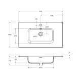 Керамическая раковина BelBagno BB800ETL, 81 см