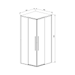 Душевой уголок Vincea Slim-N VSS-4SN900CL, 900*900, хром, стекло прозрачное