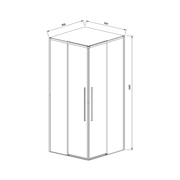 Душевой уголок Vincea Slim-N VSS-4SN900CL, 900*900, хром, стекло прозрачное