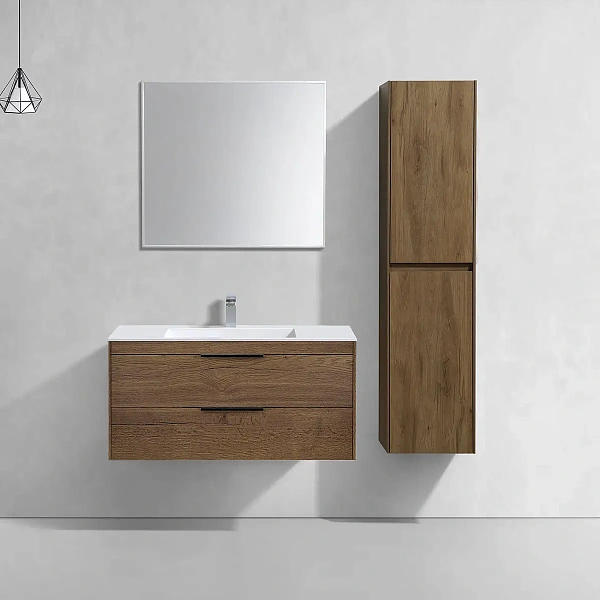 Тумба под раковину Vincea Chiara 2D 1000 подвесная, 2 выкатных ящика soft-close, T.Oak