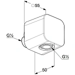 Шланговое подключение для душа Kludi A-QA 6554305-00
