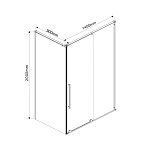 Душевой уголок Vincea Arno VSR-1A9014CL, 1400*900, хром, стекло прозрачное