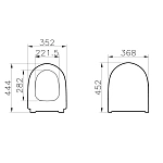 Сиденье для унитаза VITRA Sento 120-083-009, матовый черный