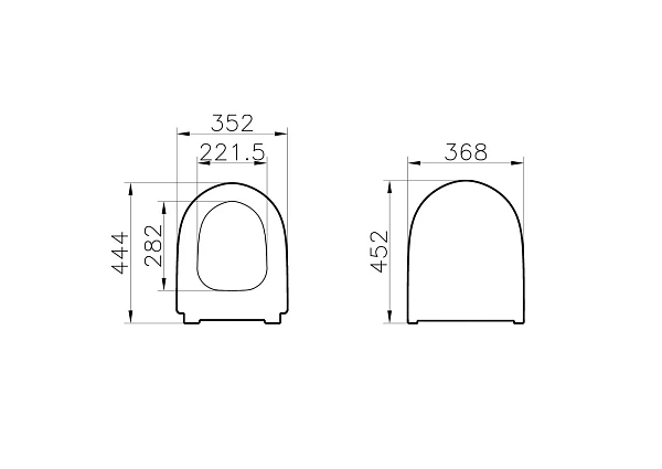 Сиденье для унитаза VITRA Sento 120-083-009, матовый черный