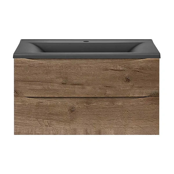 Тумба под раковину Vincea Mia 900 подвесная, 2 выкатных ящика soft close, V.Oak