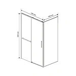 Душевой уголок Vincea Slim Soft VSR-1SS1012CLB, 1200*1000, черный, стекло прозрачное