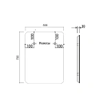 Зеркало Vincea LED VLM-3VC500B 500х700 c сенсорным выключателем и диммером