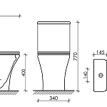 Унитаз-компакт Ceramica Nova Fortuna Rimless CN9001 безободковый