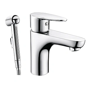 Смеситель для раковины с гигиеническим душем WasserKRAFT Leine 3508