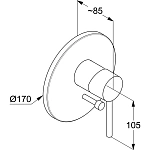 Встраиваемый смеситель для ванны и душа Kludi Bozz 386500576