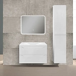 Тумба под раковину Vincea Fine 800 подвесная, 2 выкатных ящика soft close, G.White