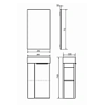 Подвесная тумба с раковиной Comforty Матэ 40 дуб дымчатый 00-00000833CF