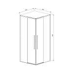 Душевой уголок Vincea Slim-N VSS-4SN8010CL, 1000*800, хром, стекло прозрачное