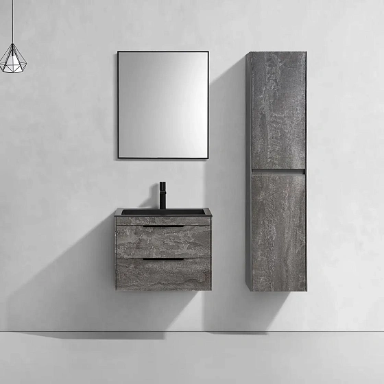 Тумба под раковину Vincea Chiara 2D 600 подвесная, 2 выкатных ящика soft-close, G.Stone
