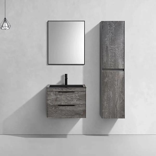 Тумба под раковину Vincea Chiara 2D 600 подвесная, 2 выкатных ящика soft-close, G.Stone