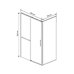 Душевой уголок Vincea Slim Soft VSR-1SS9015CL, 1500*900, хром, стекло прозрачное