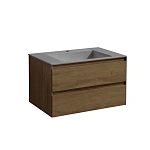 Тумба под раковину Vincea Luka 800 подвесная, 2 выкатных ящика soft-close, T.Oak