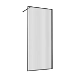Душевая перегородка Vincea Walk-In VSW-1HP800FLB, 800*2000, черный матовый, стекло рифленое