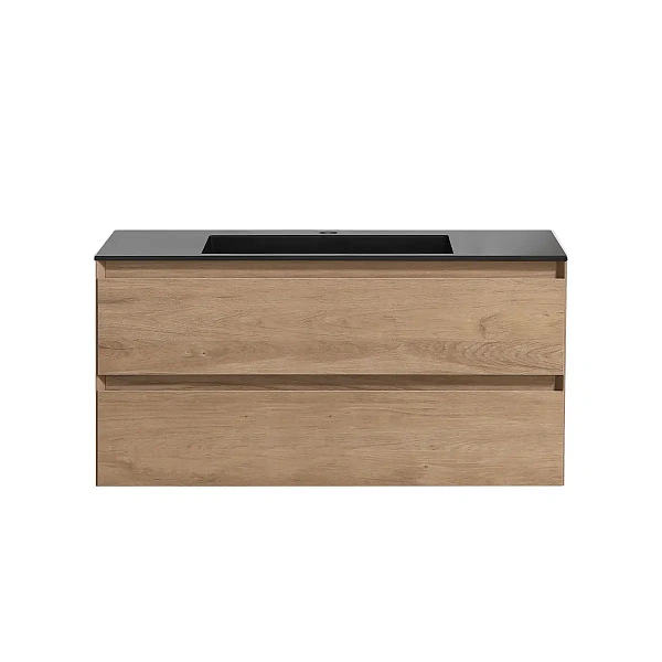 Тумба под раковину Vincea Luka 1000 подвесная, 2 выкатных ящика soft-close, N.Oak