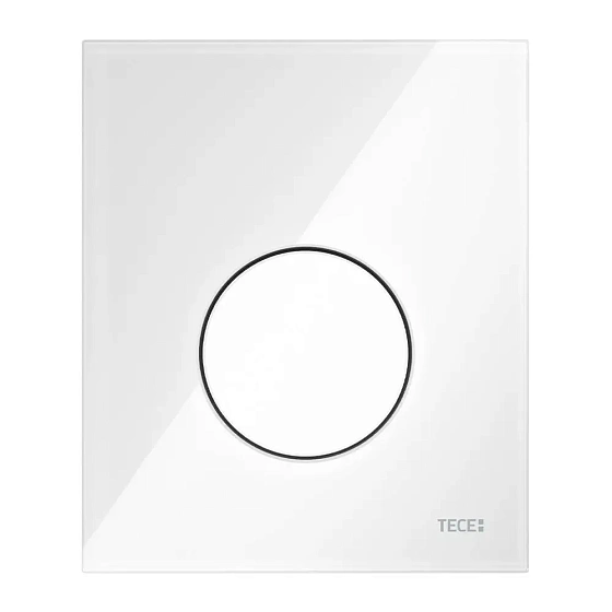 Стеклянная кнопка смыва Tece TECEloop 9242650 белая