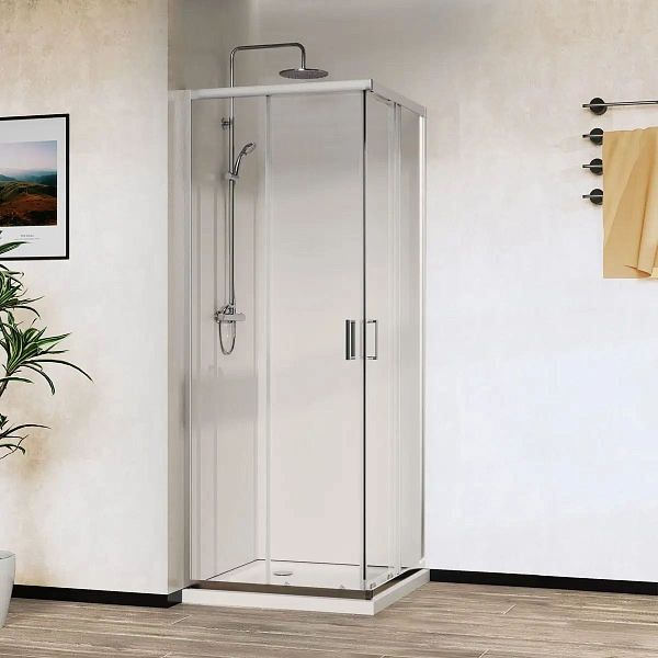 Душевой уголок Vincea City VSS-5CT9010CL, 1000*900, хром, стекло прозрачное