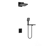 Душевой комплект Vincea Inspire VSFW-3I21MT4RMB встраиваемый, термостатический, двухрежимный, черный
