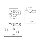 Врезная раковина VITRA S20 5466B003-0001 42.5 см