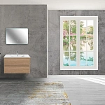 Тумба под раковину Vincea Gio 800 подвесная, 2 выкатных ящика soft-close, N.Oak