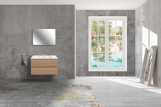 Тумба под раковину Vincea Gio 800 подвесная, 2 выкатных ящика soft-close, N.Oak