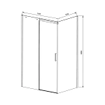 Душевой уголок Vincea Dice VSR-4D1015CL, 1500*1000, хром, стекло прозрачное