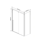 Душевой уголок Vincea Lugano VSR-1L1016CL-1, 1600*1000, хром, стекло прозрачное