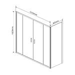 Душевой уголок Vincea Garda VSR-1G28017CH, 1700*800, хром, стекло шиншилла