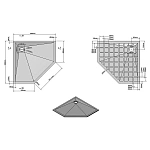 Поддон для душа из искусственного камня Vincea VST-4SP1010A, 1000*1000*25, антрацит