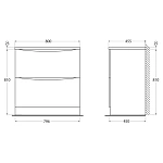 Тумба под раковину напольная BelBagno ACQUA-800-2C-PIA-BL, 80 см