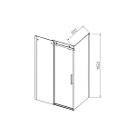 Душевой уголок Vincea Como-N VSR-4CN9014CL, 1400*900, хром, стекло прозрачное