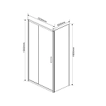 Душевой уголок Vincea Garda VSR-1G8015CH, 1500*800, хром, стекло шиншилла