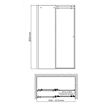 Душевая дверь WasserKRAFT Vils 120х200 см 56R05