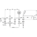 Смеситель на борт ванны Kludi Pure&Solid 344230575