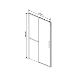 Душевая дверь Vincea Slim Soft VDS-1SS110CLB, 1100, черный, стекло прозрачное