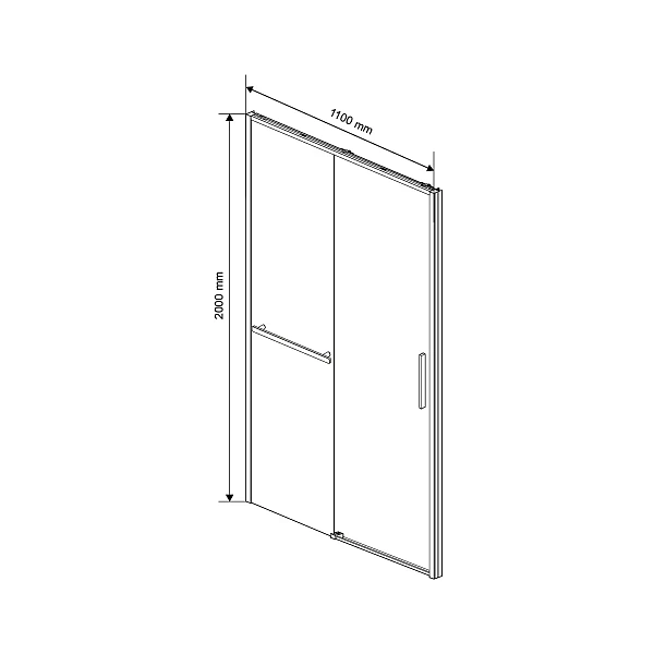 Душевая дверь Vincea Slim Soft VDS-1SS110CLB, 1100, черный, стекло прозрачное