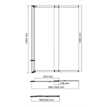 Стеклянная шторка для ванны WasserKRAFT Main 100х140 см 41S02-100L Matt glass
