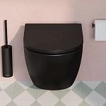 Унитаз подвесной VITRA Sento 7748B083-0101, безободковый, матовый черный