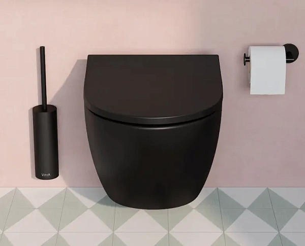 Унитаз подвесной VITRA Sento 7748B083-0101, безободковый, матовый черный