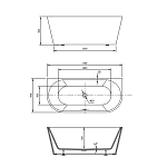 Акриловая ванна 170x80 Vincea VBT-421-1700, белая