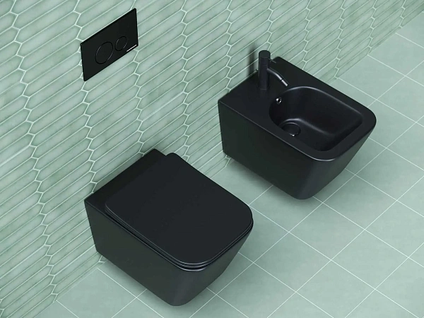 Унитаз подвесной Ceramica Nova Metric CN3007MB, черный матовый