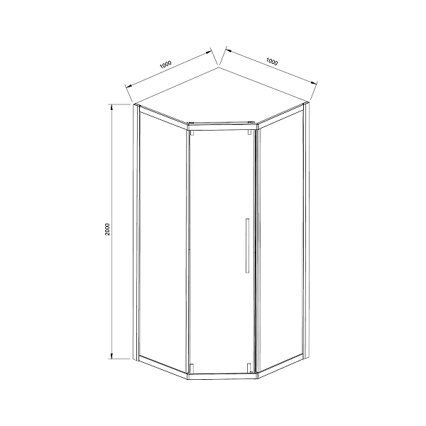 Душевой уголок Vincea Show VSP1-4SH100CL, 1000*1000, хром, стекло прозрачное
