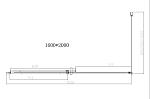 Душевой уголок Vincea Dice VSR-4D1016CLB, 1600*1000, черный, стекло прозрачное