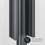 W90G-401-090BT Душевое ограждение Gem 1/4 Rond 90x90 стекло прозрачное, профиль черный матовый, без
